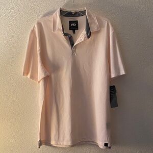 PTO Men’s Large Performance Golf Polo Shirt Pink NWT Retail $89 size Large